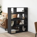 vidaXL, vidaXL Bücherregal Schwarz 100x33x125,5 cm Holzwerkstoff