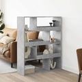 vidaXL, vidaXL Bücherregal Betongrau 100x33x125,5 cm Holzwerkstoff