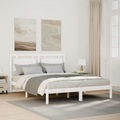 vidaXL, vidaXL Massivholzbett Extra Lang ohne Matratze Weiß 160x220 cm