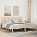 vidaXL, vidaXL Massivholzbett Extra Lang ohne Matratze 180x220 cm