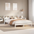 vidaXL, vidaXL Massivholzbett ohne Matratze Weiß 160x200 Kiefernholz