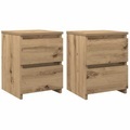 vidaXL, vidaXL Nachttische 2 Stk. Artisan-Eiche 30x30x40 cm Holzwerkstoff