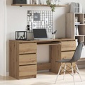 vidaXL, vidaXL Schreibtisch Artisan-Eiche 140x50x77 cm Holzwerkstoff