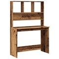 vidaXL, vidaXL Schreibtisch mit Regal Altholz-Optik 102x45x148cm Holzwerkstoff