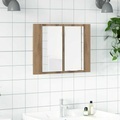 vidaXL, vidaXL LED-Spiegelschrank Artisan-Eiche 60x12x45 cm Holzwerkstoff