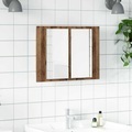 vidaXL, vidaXL LED-Spiegelschrank Altholz-Optik 60x12x45 cm Holzwerkstoff