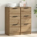 vidaXL, vidaXL Sideboards 2 Stk. Artisan-Eiche 30x30x70 cm Holzwerkstoff