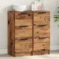 vidaXL, vidaXL Sideboards 2 Stk. Altholz-Optik 30x30x70 cm Holzwerkstoff