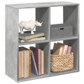 vidaXL, vidaXL Raumteiler-Bücherregal Betongrau 69,5x29x69,5 cm Holzwerkstoff