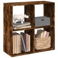 vidaXL, vidaXL Raumteiler-Bücherregal Räuchereiche 69,5x29x69,5 cm