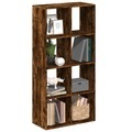 vidaXL, vidaXL Raumteiler-Bücherregal Räuchereiche 69,5x29x137,5 cm