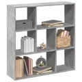 vidaXL, vidaXL Raumteiler-Bücherregal Betongrau 102x29x103,5 cm Holzwerkstoff