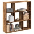 vidaXL, vidaXL Raumteiler-Bücherregal Altholz-Optik 102x29x103,5 cm