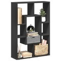 vidaXL, vidaXL Bücherregal Schwarz 63x20x90 cm Holzwerkstoff