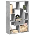 vidaXL, vidaXL Bücherregal Betongrau 63x20x90 cm Holzwerkstoff