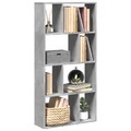 vidaXL, vidaXL Bücherregal Betongrau 60x20x120 cm Holzwerkstoff