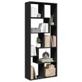 vidaXL, vidaXL Raumteiler-Bücherregal Schwarz 67x25x161,5 cm Holzwerkstoff