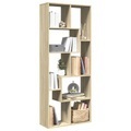 vidaXL, vidaXL Raumteiler-Bücherregal Sonoma-Eiche 67x25x161,5cm Holzwerkstoff