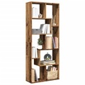 vidaXL, vidaXL Raumteiler-Bücherregal Altholz-Optik 67x25x161,5 cm