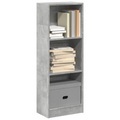 vidaXL, vidaXL Bücherregal Betongrau 40x24x109 cm Holzwerkstoff