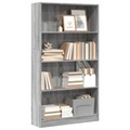 vidaXL, vidaXL Bücherregal Grau Sonoma 80x24x143 cm Holzwerkstoff