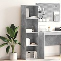 vidaXL, vidaXL Bücherregal Betongrau 40x30x152 cm Holzwerkstoff