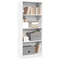 vidaXL, vidaXL Bücherregal Weiß 60x24x143 cm Holzwerkstoff