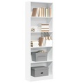 vidaXL, vidaXL Bücherregal Weiß 60x24x176 cm Holzwerkstoff