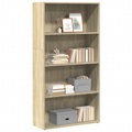 vidaXL, vidaXL Bücherregal Sonoma-Eiche 80x30x152 cm Holzwerkstoff