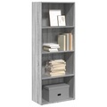 vidaXL, vidaXL Bücherregal Grau Sonoma 60x30x152 cm Holzwerkstoff
