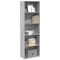 vidaXL, vidaXL Bücherregal Grau Sonoma 60x30x189 cm Holzwerkstoff
