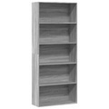 vidaXL, vidaXL Bücherregal Grau Sonoma 80x30x189 cm Holzwerkstoff