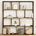vidaXL, vidaXL Bücherregal Räuchereiche 132x29x141,5 cm Holzwerkstoff