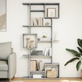 vidaXL, vidaXL Bücherregal Betongrau 92x29x188 cm Holzwerkstoff