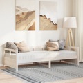 vidaXL, vidaXL Tagesbett mit Matratze Weiß 90x200 cm Massivholz Kiefer