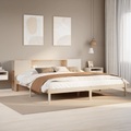 vidaXL, vidaXL Massivholzbett mit Regal ohne Matratze 200x200 cm Kiefernholz