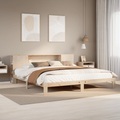 vidaXL, vidaXL Massivholzbett mit Regal ohne Matratze 180x200 cm Kiefer