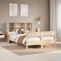 vidaXL, vidaXL Massivholzbett mit Regal ohne Matratze 160x200 cm Kiefer