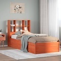 vidaXL, vidaXL Massivholzbett ohne Matratze Wachsbraun 90x200 Kiefernholz