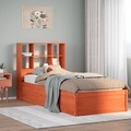 vidaXL, vidaXL Massivholzbett ohne Matratze Wachsbraun 100x200 Kiefernholz