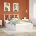 vidaXL, vidaXL Massivholzbett ohne Matratze Weiß 160x200 Kiefernholz