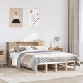 vidaXL, vidaXL Massivholzbett mit Regal ohne Matratze 140x190 cm Massivholz