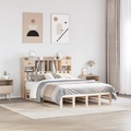 vidaXL, vidaXL Massivholzbett mit Regal ohne Matratze 140x200 cm Kiefernholz
