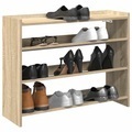 vidaXL, vidaXL Schuhregal Sonoma-Eiche 80x25x61,5 cm Holzwerkstoff