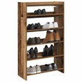 vidaXL, vidaXL Schuhregal Altholz-Optik 60x25x100 cm Holzwerkstoff