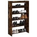 vidaXL, vidaXL Schuhregal Räuchereiche 60x25x100 cm Holzwerkstoff