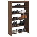 vidaXL, vidaXL Schuhregal Braun Eichen-Optik 60x25x100 cm Holzwerkstoff