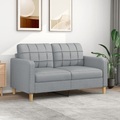 vidaXL, vidaXL B-Ware 2-Sitzer-Sofa Hellgrau 140 cm Stoff