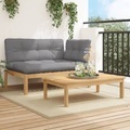 vidaXL, vidaXL 2-tlg. Garten-Sofagarnitur aus Paletten mit Kissen Akazienholz