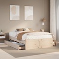vidaXL, vidaXL Massivholzbett ohne Matratze mit Schubladen 140x190 cm